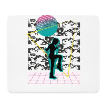 Vaporwave Rope Jumping - Mousepad (Querformat) - Weiß - Vorne