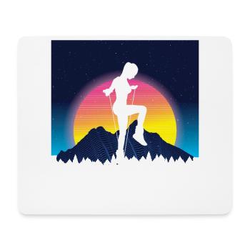 Vaporwave Rope Jumping - Mouse Pad (horizontal) - white - Front
