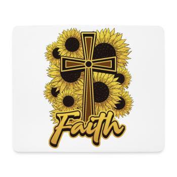 Religious Sunflower Cross Christian Faith - Mouse Pad (horizontal) - white - Front