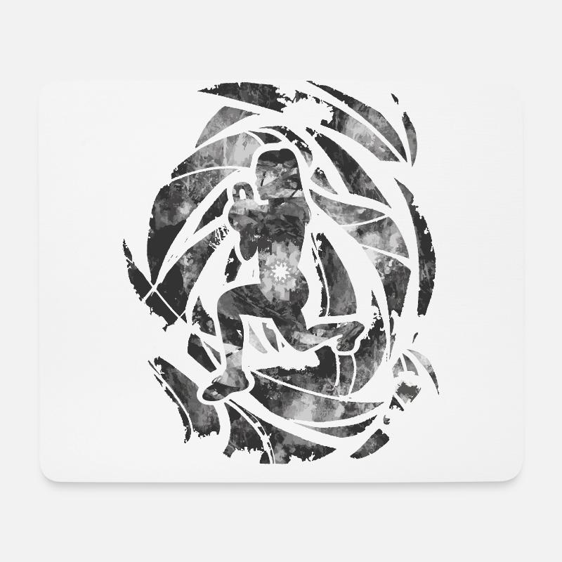 Grunge HIIT - Mousepad (Querformat) - Weiß