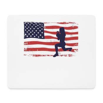 Amerikanische Fahne HIIT - Mousepad (Querformat) - Weiß - Vorne