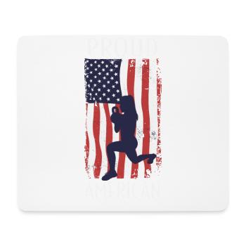 Amerikanische Fahne HIIT - Mousepad (Querformat) - Weiß - Vorne