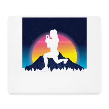 Vaporwave HIIT - Mousepad (Querformat) - Weiß - Vorne
