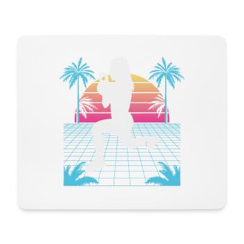 Vaporwave HIIT - Mousepad (Querformat) - Weiß - Vorne