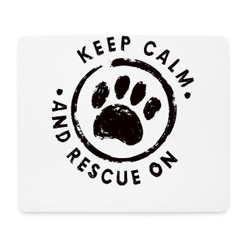 SAUVETAGE DE CHIEN DROITS DES ANIMAUX SAUVETAGE ADOPTION DE CHIENS DE SAUVETAGE - Tapis de souris (format paysage) - blanc - Devant