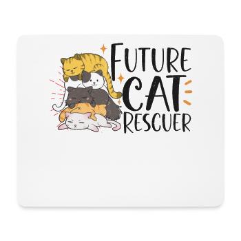 Cat RESCUE DROITS DES ANIMAUX RESCUE Cat ADOPTION - Tapis de souris (format paysage) - blanc - Devant
