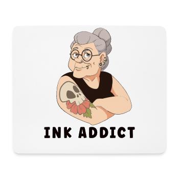 TATTOED GRANDMA TATTOO ARTIST INKING TATTOOS - Mousepad (Querformat) - Weiß - Vorne