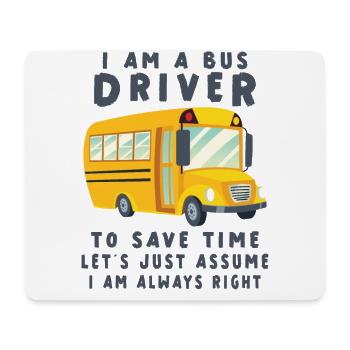 Funny School Bus Driver Appreciation anniversary - Mousepad (Querformat) - Weiß - Vorne