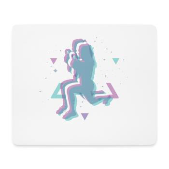 Vaporwave Weltall HIIT - Mousepad (Querformat) - Weiß - Vorne