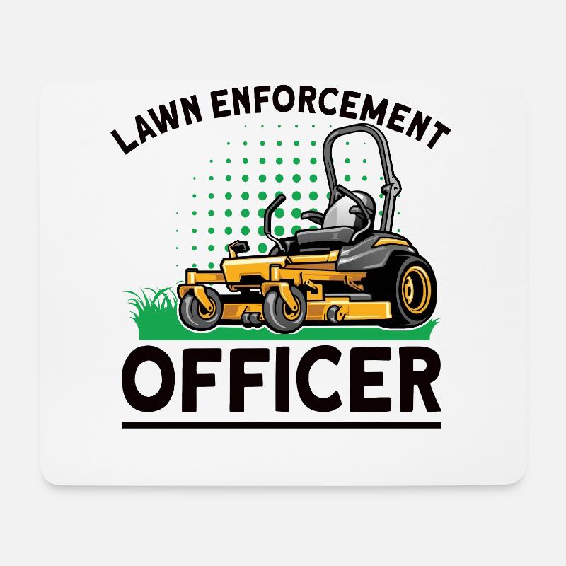 Gartenpflanzen Gärtner Rasenmähen Laubbläser - Mousepad (Querformat) - Weiß