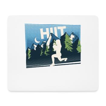 HIIT Fitness Frau - Mousepad (Querformat) - Weiß - Vorne
