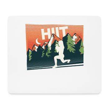HIIT Fitness Frau - Mousepad (Querformat) - Weiß - Vorne