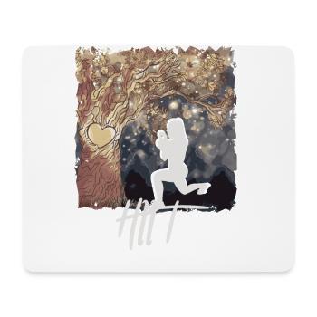 HIIT Fitness Woman - Mouse Pad (horizontal) - white - Front