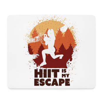HIIT, Fitness Frau - Mousepad (Querformat) - Weiß - Vorne