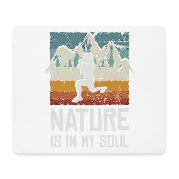 HIIT, Fitness Frau - Mousepad (Querformat) - Weiß - Vorne