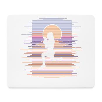 Linien HIIT - Mousepad (Querformat) - Weiß - Vorne