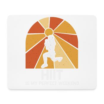 HIIT ist mein perfektes Wochenende - Mousepad (Querformat) - Weiß - Vorne