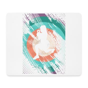 Retro HIIT - Mousepad (Querformat) - Weiß - Vorne