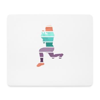 Retro HIIT - Mousepad (Querformat) - Weiß - Vorne