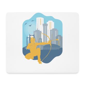 Flèche Skyline - Tapis de souris (format paysage) - blanc - Devant