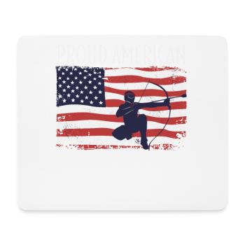 Arrowtag du drapeau américain - Tapis de souris (format paysage) - blanc - Devant