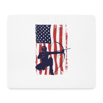 Arrowtag du drapeau américain - Tapis de souris (format paysage) - blanc - Devant