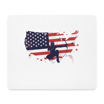 Arrowtag du drapeau américain - Tapis de souris (format paysage) - blanc - Devant