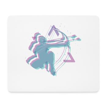 Balise fléchée Vaporwave Space - Tapis de souris (format paysage) - blanc - Devant