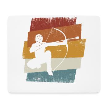 Arrowtag rétro - Tapis de souris (format paysage) - blanc - Devant