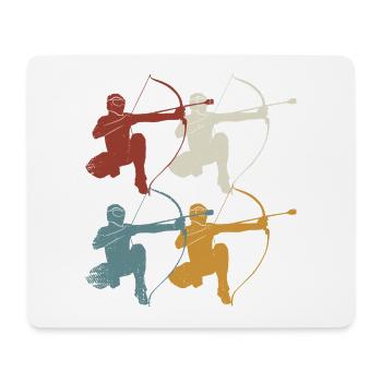 Arrowtag rétro - Tapis de souris (format paysage) - blanc - Devant