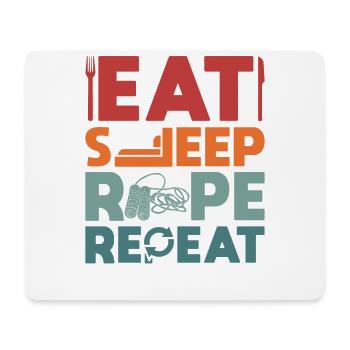 Essen Sie Schlafseil Wiederholen Sie Springseil - Mousepad (Querformat) - Weiß - Vorne
