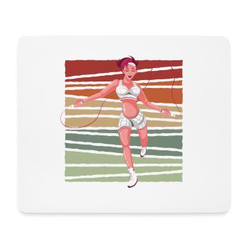 Skip Always Never The Retro Jump Rope - Mouse Pad (horizontal) - white - Front