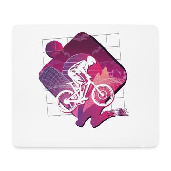 Vaporwave Downhill - Mouse Pad (horizontal) - white - Front