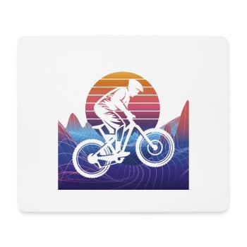Vaporwave Downhill - Mouse Pad (horizontal) - white - Front