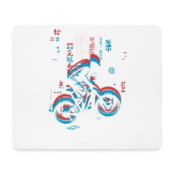 Vaporwave Synthwave Skyline Downhill - Mousepad (Querformat) - Weiß - Vorne