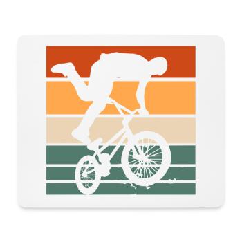 Bmx Rider Vintage Retro Hobby Sport Bicycle Shirt - Tapis de souris (format paysage) - blanc - Devant