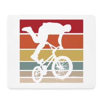 Bmx Rider Vintage Retro Hobby Sport Bicycle Shirt - Tapis de souris (format paysage) - blanc - Devant