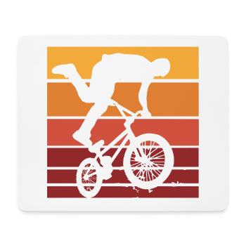 Bmx Rider Vintage Retro Hobby Sport Bicycle Shirt - Tapis de souris (format paysage) - blanc - Devant