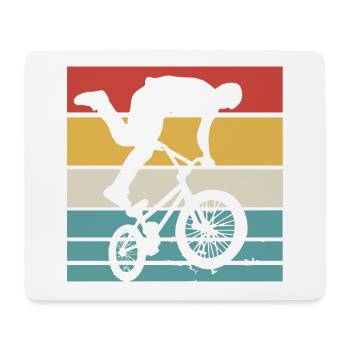Bmx Rider Vintage Retro Hobby Sport Bicycle Shirt - Tapis de souris (format paysage) - blanc - Devant