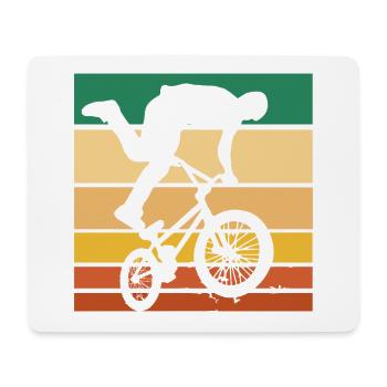 Bmx Rider Vintage Retro Hobby Sport Bicycle Shirt - Tapis de souris (format paysage) - blanc - Devant