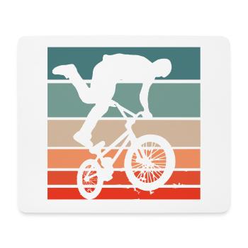 Bmx Rider Vintage Retro Hobby Sport Bicycle Shirt - Tapis de souris (format paysage) - blanc - Devant