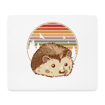 Schönes Igel Bild - Mousepad (Querformat) - Weiß - Vorne