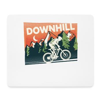 VTT de descente - Tapis de souris (format paysage) - blanc - Devant