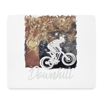 VTT de descente - Tapis de souris (format paysage) - blanc - Devant