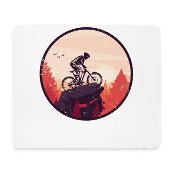 VTT de descente - Tapis de souris (format paysage) - blanc - Devant