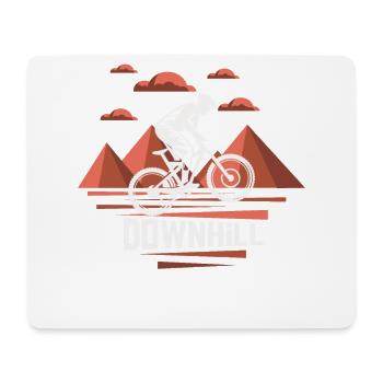VTT de descente - Tapis de souris (format paysage) - blanc - Devant