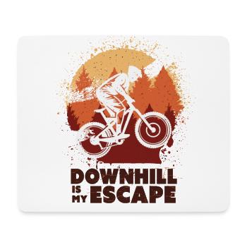 Descente, VTT - Tapis de souris (format paysage) - blanc - Devant