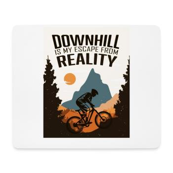 Downhill, mountain biking - Mouse Pad (horizontal) - white - Front