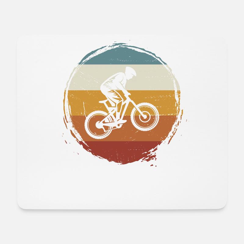 Retro Downhill - Mousepad (Querformat) - Weiß