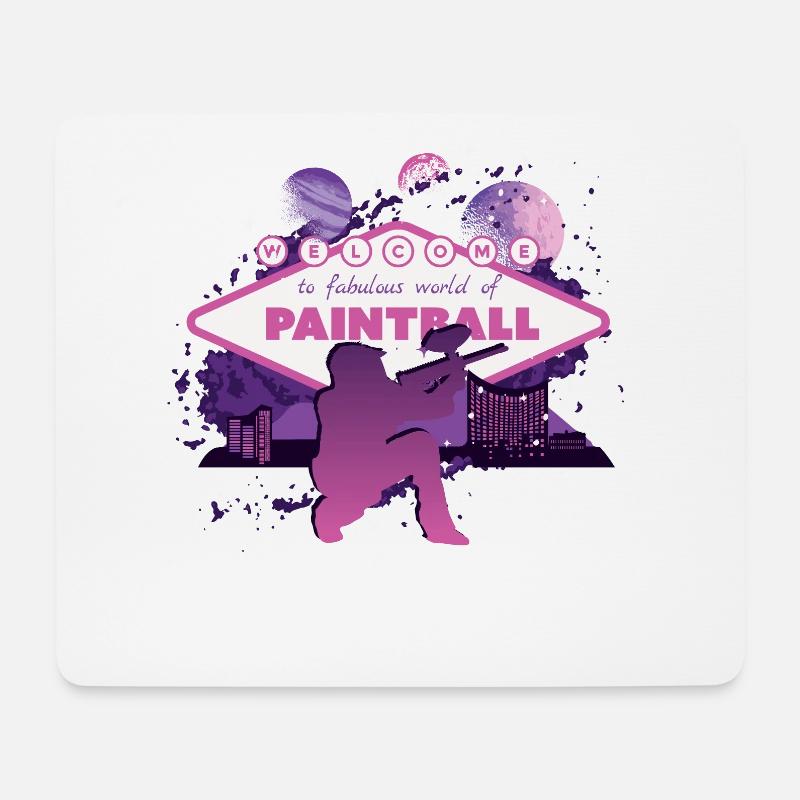 Fabelhafte Welt des Paintball - Mousepad (Querformat) - Weiß